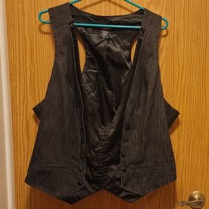 Dark grey and black torrid vest